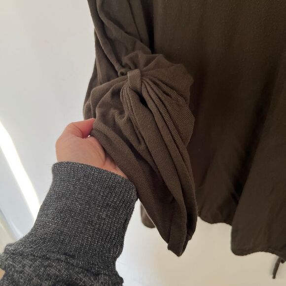 Cleo Brown Boatneck Long Sleeve Lightweight Sweater - Picture 5 of 6